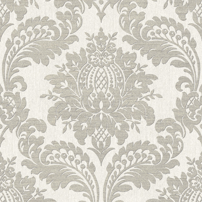 輸入壁紙 Graham & Brown / INDULGENCE / ARCHIVE DAMASK GREY 119972