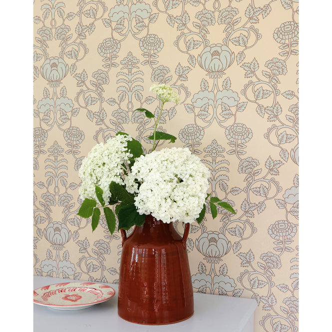 輸入壁紙 Majvillan / A sip of summer's spell / Cheri Spritz Minty Breeze beige 161-02