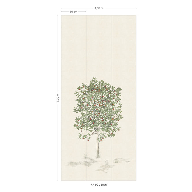 Isidore Leroy / ARBUSTES Naturel Arbousier 6248303【3パネル1セット】