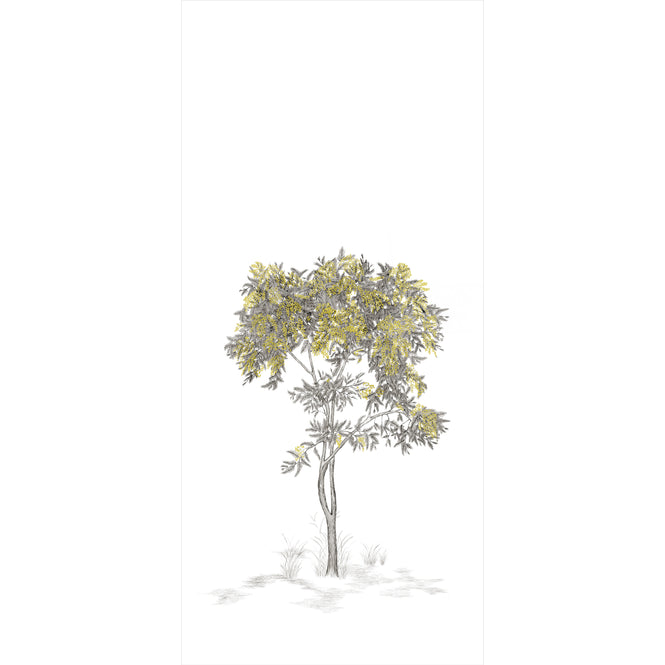 Isidore Leroy / ARBUSTES Gris Mimosa 6248312【3パネル1セット】