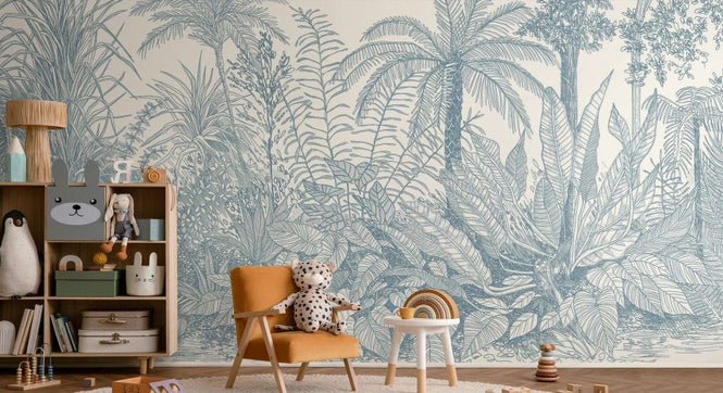 PHOTOWALL / Tropica - Pale Blue (e325471)