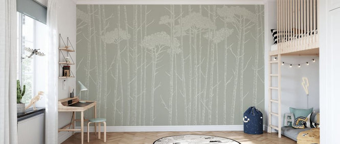 PHOTOWALL / Tree Tops - Sage (e325504)