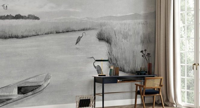PHOTOWALL / Heron Bay - BW (e93497)