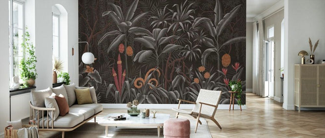 PHOTOWALL / Tropical Plants in the Jungle - Brown (e93625)