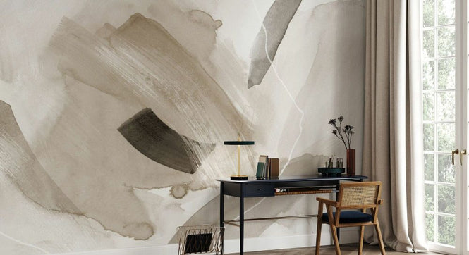 PHOTOWALL / Watercolor Brush Strokes in Neutral Tones II (e93963)