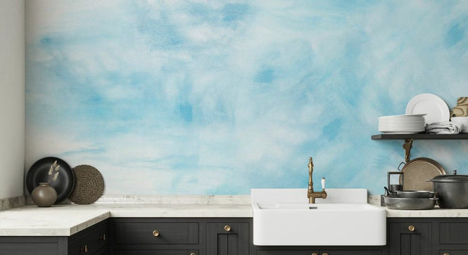 PHOTOWALL / Abstract Watercolor Strokes - Californa Blue (e94175)