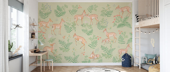 PHOTOWALL / Baby Deer - Green (e94323)