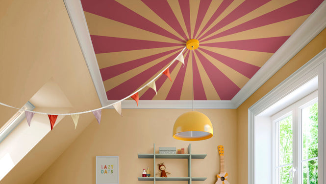 PHOTOWALL / Circus - Rectangle - Raspberry and Yellow (e94346)