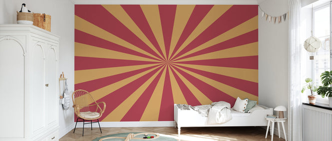 PHOTOWALL / Circus - Rectangle - Raspberry and Yellow (e94346)