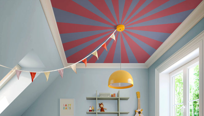 PHOTOWALL / Circus - Rectangle - Raspberry and Blue (e94361)