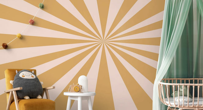 PHOTOWALL / Circus - Rectangle - Yellow and Light Pink (e94365)