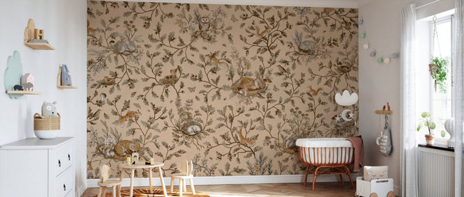PHOTOWALL / Playful Woods - Vintage - Beige (e94576)