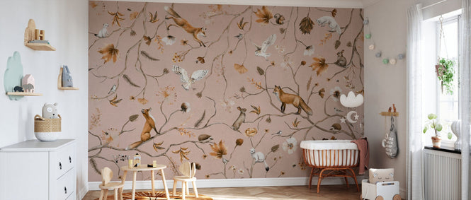 PHOTOWALL / Playful Forest - Pink (e94583)