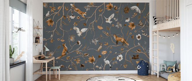 PHOTOWALL / Playful Forest - Blue (e94584)