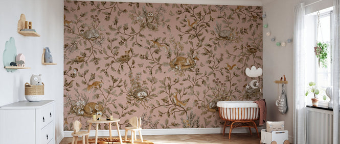 PHOTOWALL / Playful Woods - Vintage - Pink (e94592)