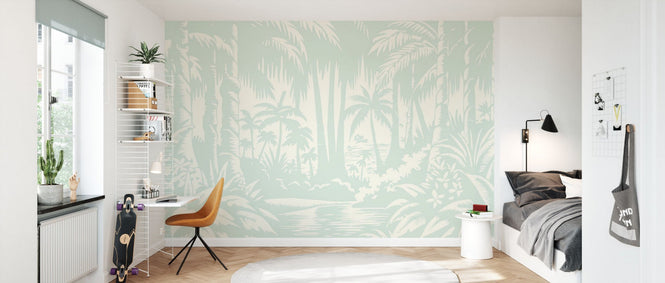 PHOTOWALL / Jungle View - Light Green (e94620)