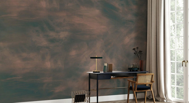 PHOTOWALL / Abstract Watercolour Strokes - Rust (e95070)