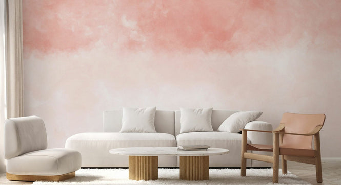 PHOTOWALL / Dual Tone Watercolour - Tangerine Cotton Fusion (e95080)