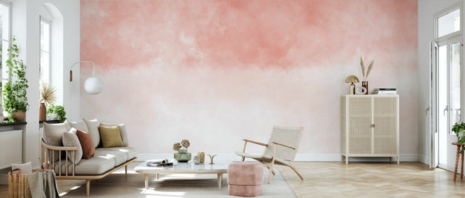 PHOTOWALL / Dual Tone Watercolour - Tangerine Cotton Fusion (e95080)