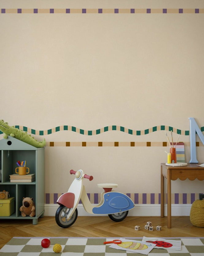 PHOTOWALL / Wavy and Linear Pattern - Cream (e96104)