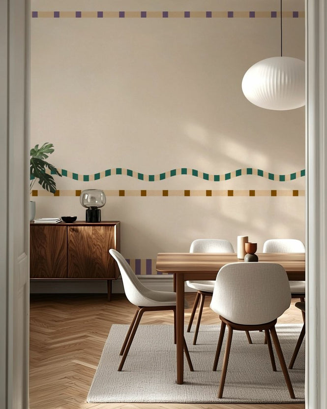 PHOTOWALL / Wavy and Linear Pattern - Cream (e96104)