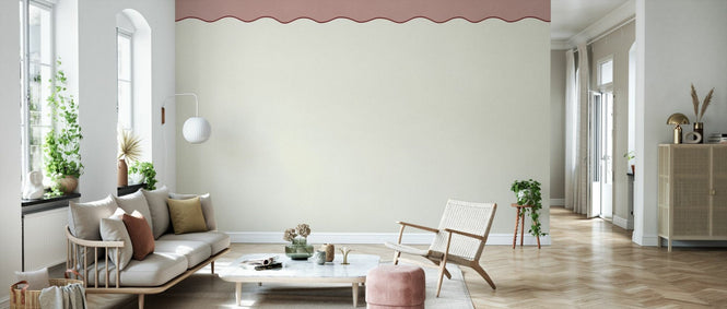 PHOTOWALL / Simple Wave Wall - Dusty Rose (e96417)