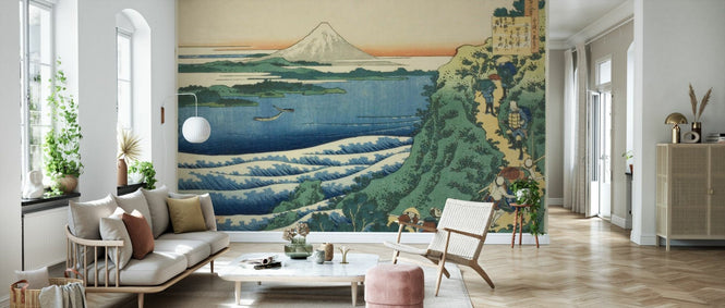 PHOTOWALL / Poem by Yamabe no Akahito - Katsushika Hokusai (e96564)