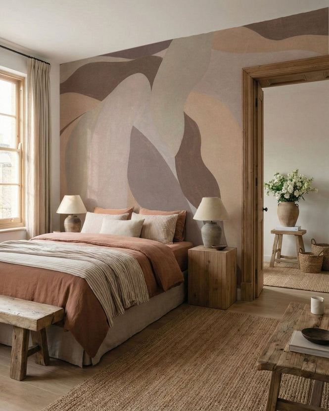 PHOTOWALL / Elegant Flow - Warm Taupe (e97105)