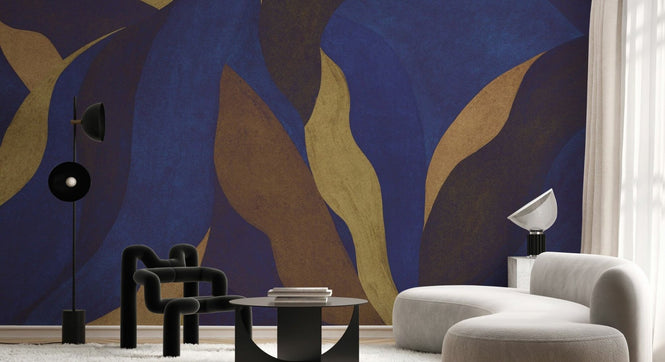 PHOTOWALL / Elegant Flow - Deep Blue (e97107)