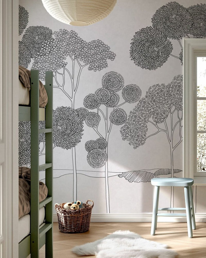 PHOTOWALL / Botanical Etched Grove - Grey (e97181)