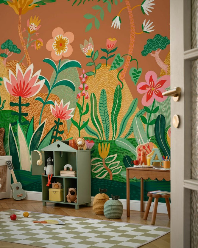 PHOTOWALL / Enchanted Jungle Scape - Terracotta (e97186)