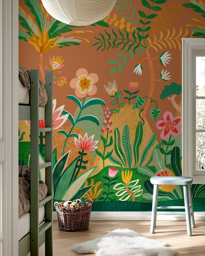 PHOTOWALL / Enchanted Jungle Scape - Terracotta (e97186)
