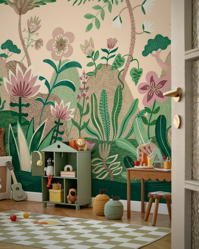 PHOTOWALL / Enchanted Jungle Scape - Green (e97191)