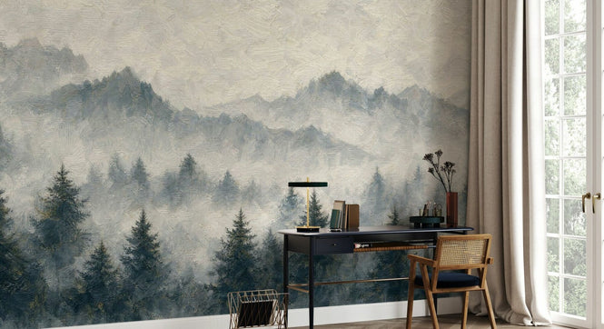 PHOTOWALL / Oil Painted Misty Forest (e97944)