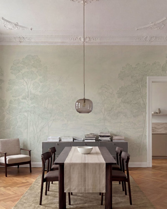 PHOTOWALL / Silver Grove - Muted Sage (e98197)