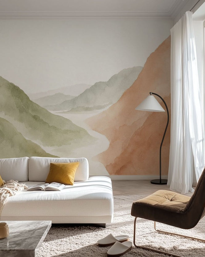 PHOTOWALL / Watercolour Abstract Valley (e98213)