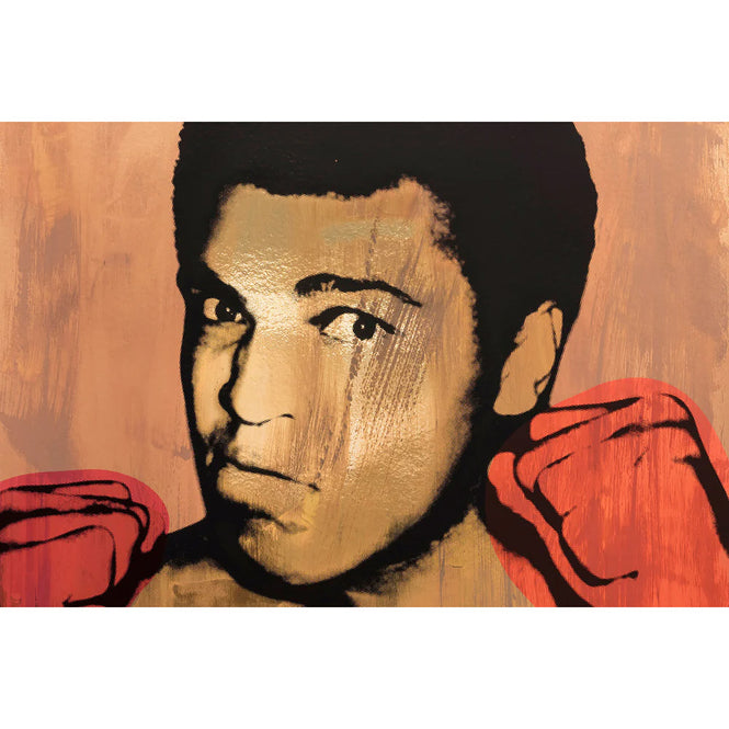 輸入壁紙 Andy Warhol / ALI / Earth on Bright Gold Mylar