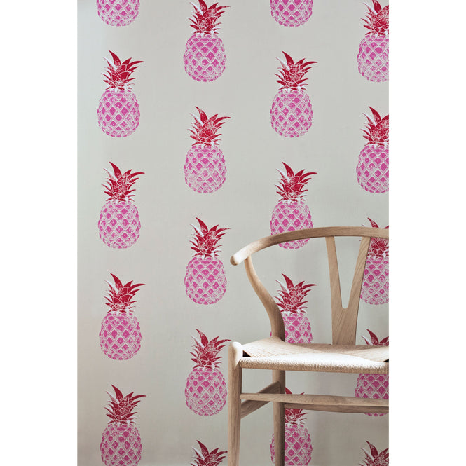 【切売m単位】Barneby Gates / WALLPAPER BOOK VOL Ⅲ / Pineapple Red/Pink BG1200201