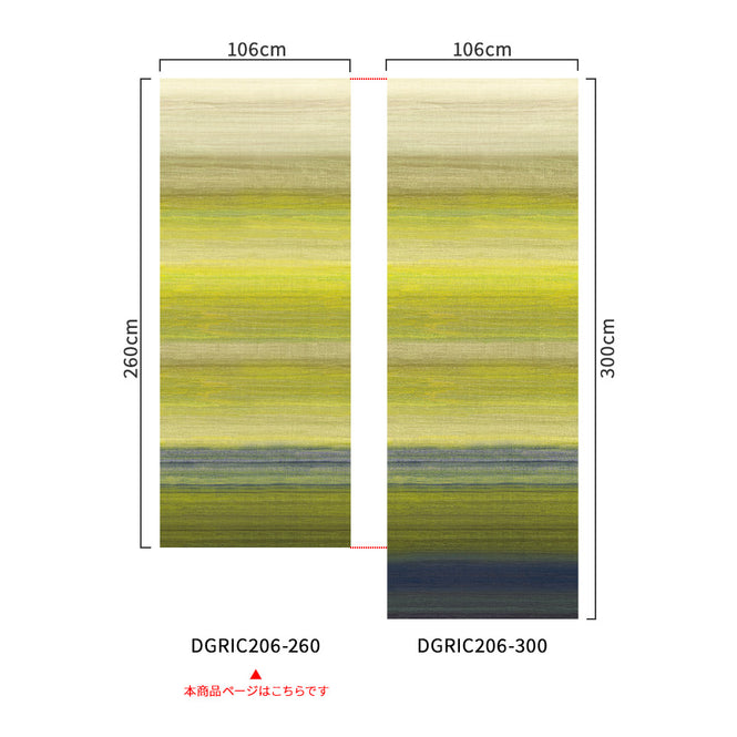 輸入壁紙 MASUREEL / SERICA / Chanderi Lime DGRIC206-260【H260cm ver.】