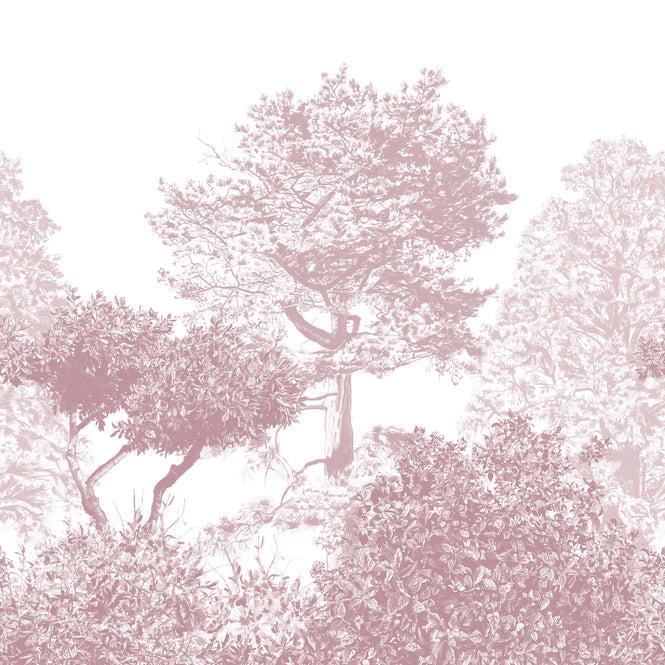 Sian Zeng / Hua Trees Mural Wallpaper / Burgundy 【3パネル1セット】