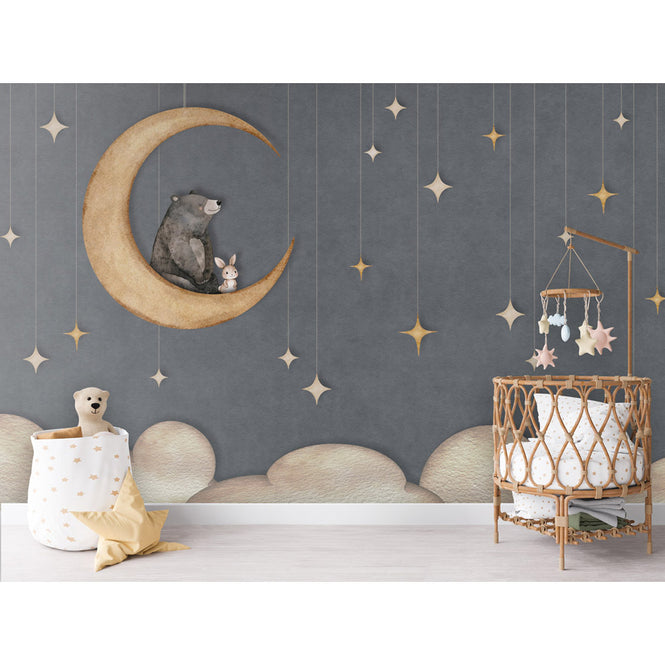 Oliver Robins / Bear on the Moon - blue W17737
