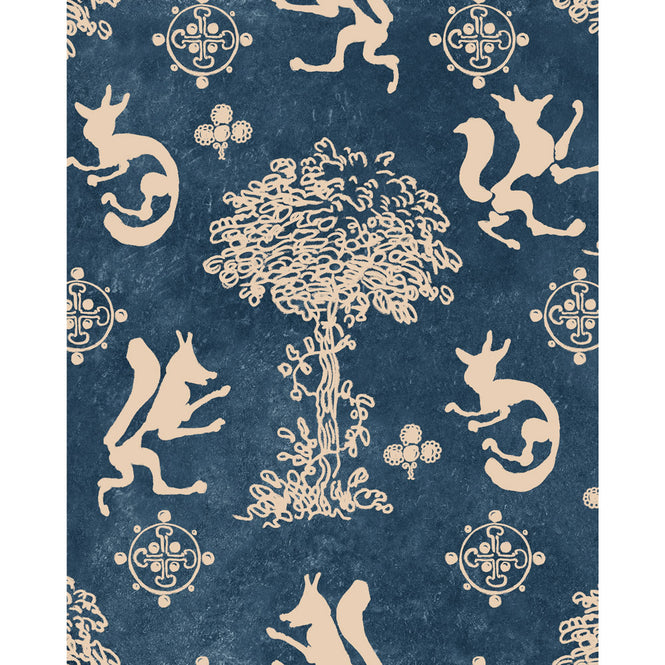 輸入壁紙 MINDTHEGAP / TRANSYLVANIAN RHAPSODY / THE SILLY FOX Denim WP30263