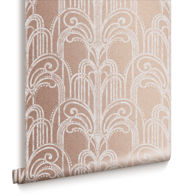【切売m単位】Graham & Brown / グラハム・アンド・ブラウン Art Deco Rose Gold 104298