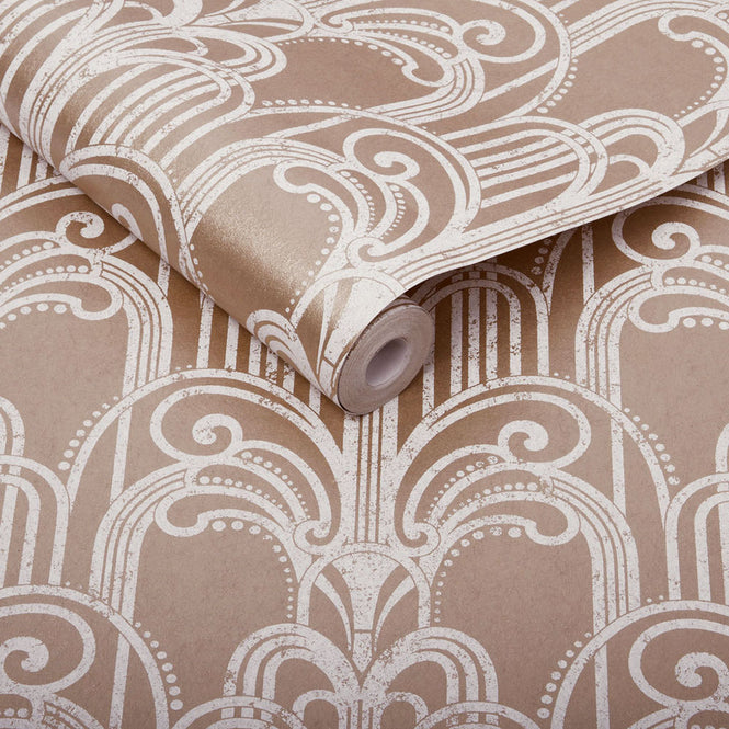 Graham & Brown / Art Deco Rose Gold 104298