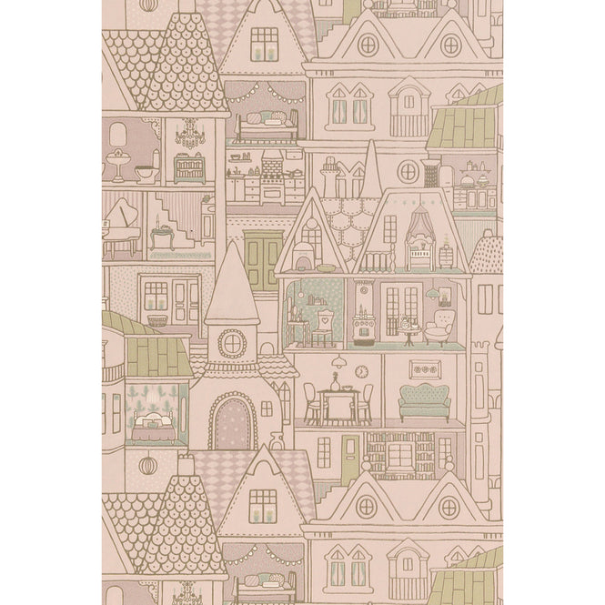 輸入壁紙 Majvillan / the Poetry collection / Dollhouse soft lilac 147-02&801-01【ステッカーセット】
