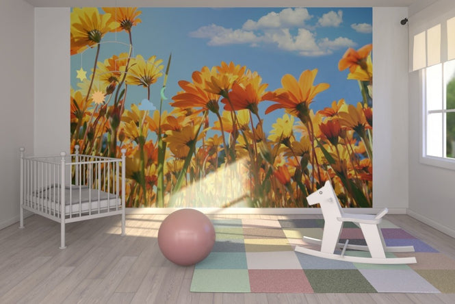 PHOTOWALL / Spring Orange and Yellow Wildflowers (e19114)