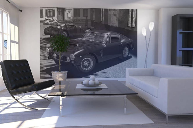 PHOTOWALL / 250GT's in Italy Piazza Trade mark BW (e12071)