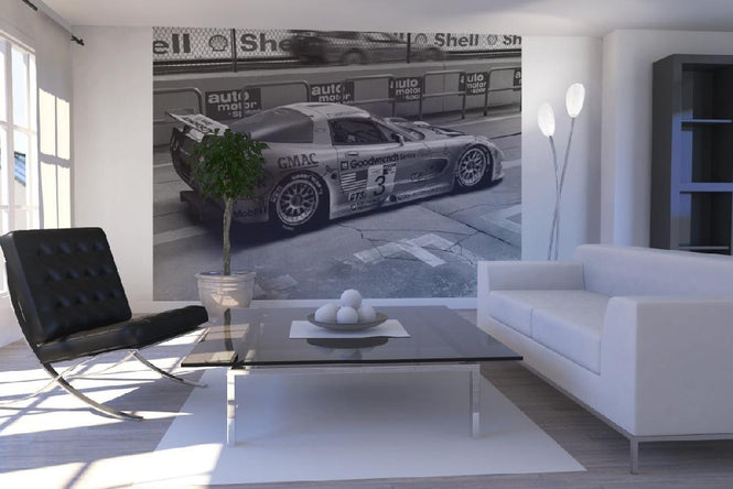 PHOTOWALL / Car In Pit Lane BW (e12083)