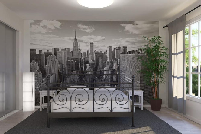 PHOTOWALL / Above Manhattan - b/w (e1782)