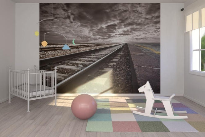 PHOTOWALL / Empty Railway Tracks (e19383)